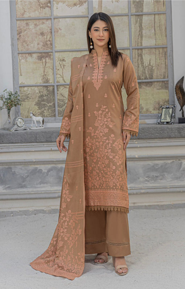 Jahan Ara - Viscose Jacquard 3Pc Suit