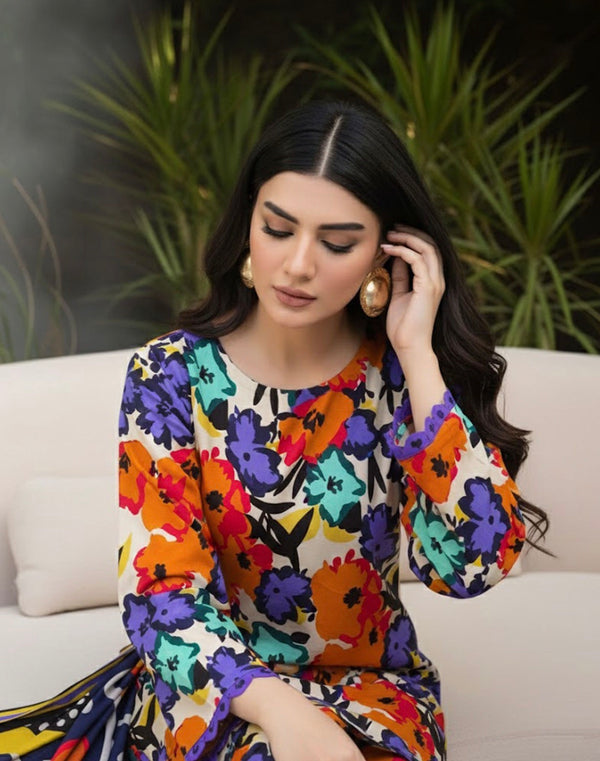 3PC Unstitched Bana Doria Staple/ Linen