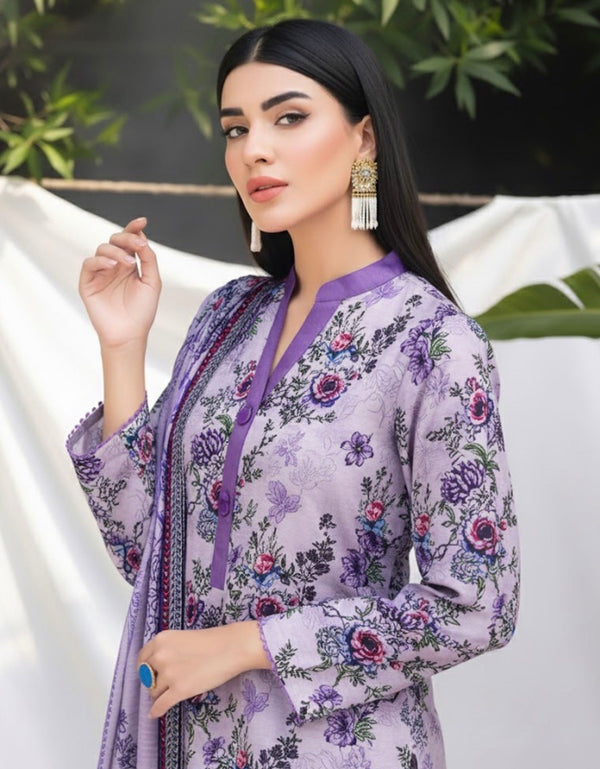 3PC Unstitched Bana Doria Staple/ Linen