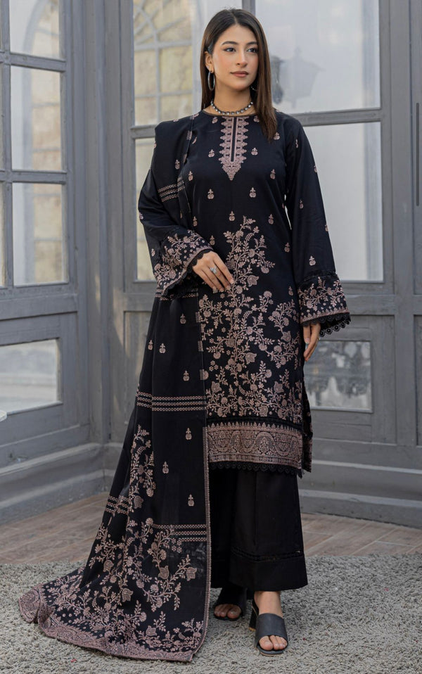 Jahan Ara - Viscose Jacquard 3Pc Suit