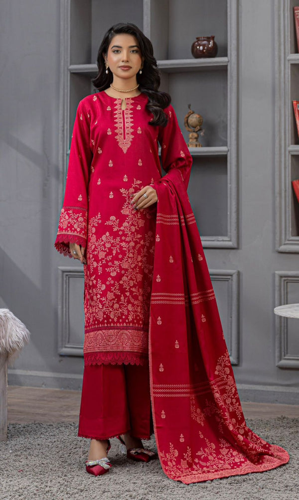 Jahan Ara - Viscose Jacquard 3Pc Suit