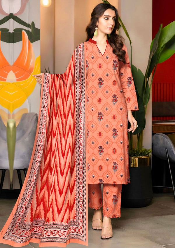 Hoor 3pcs Unstitched Digital Printed Viscose