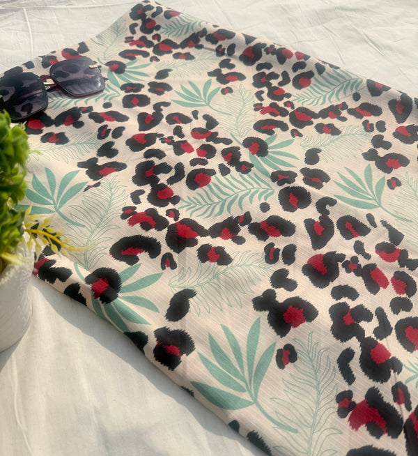 WHITE LEOPARD - Bareeze Linen Doria 2PC