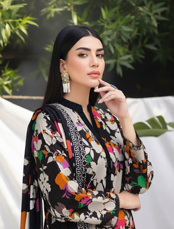 3PC Unstitched Bana Doria Staple/ Linen