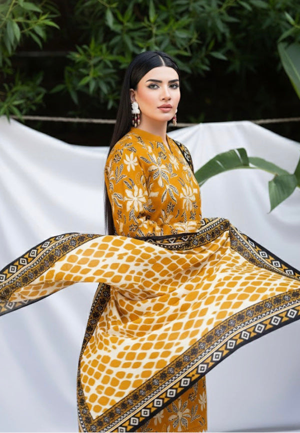 3PC Unstitched Bana Doria Staple/ Linen