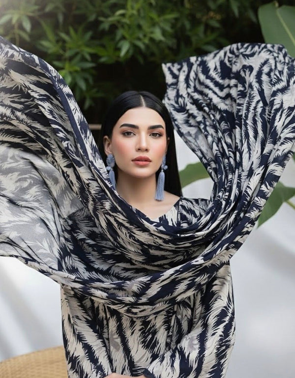 3PC Unstitched Bana Doria Staple/ Linen