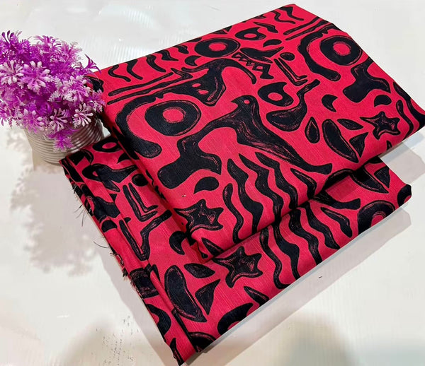 2PC Unstitched Digital Printed Khaddar Suit