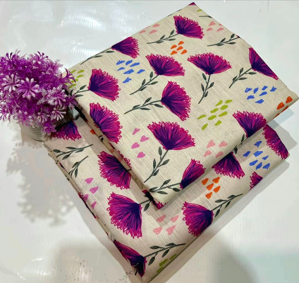 2PC Unstitched Digital Printed Khaddar Suit