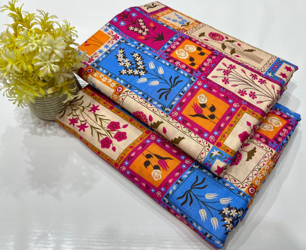 2PC Unstitched Digital Printed Khaddar Suit