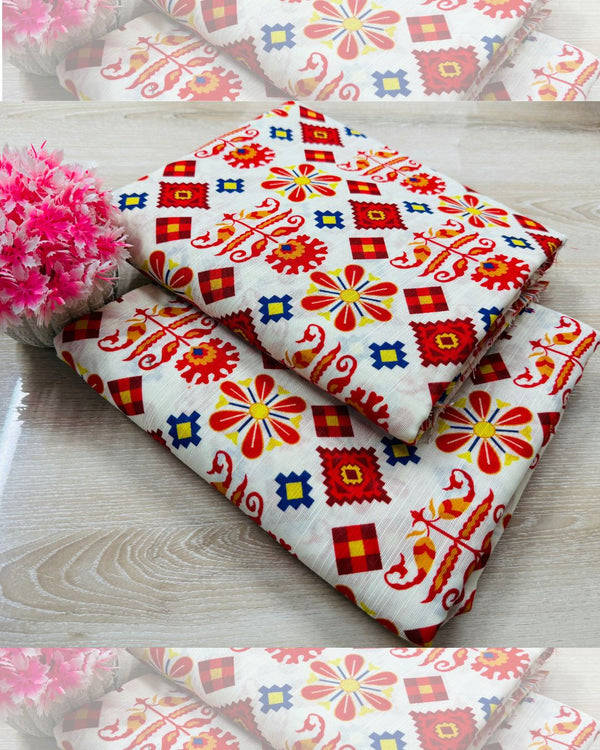 2PC Unstitched Digital Printed Khaddar Suit